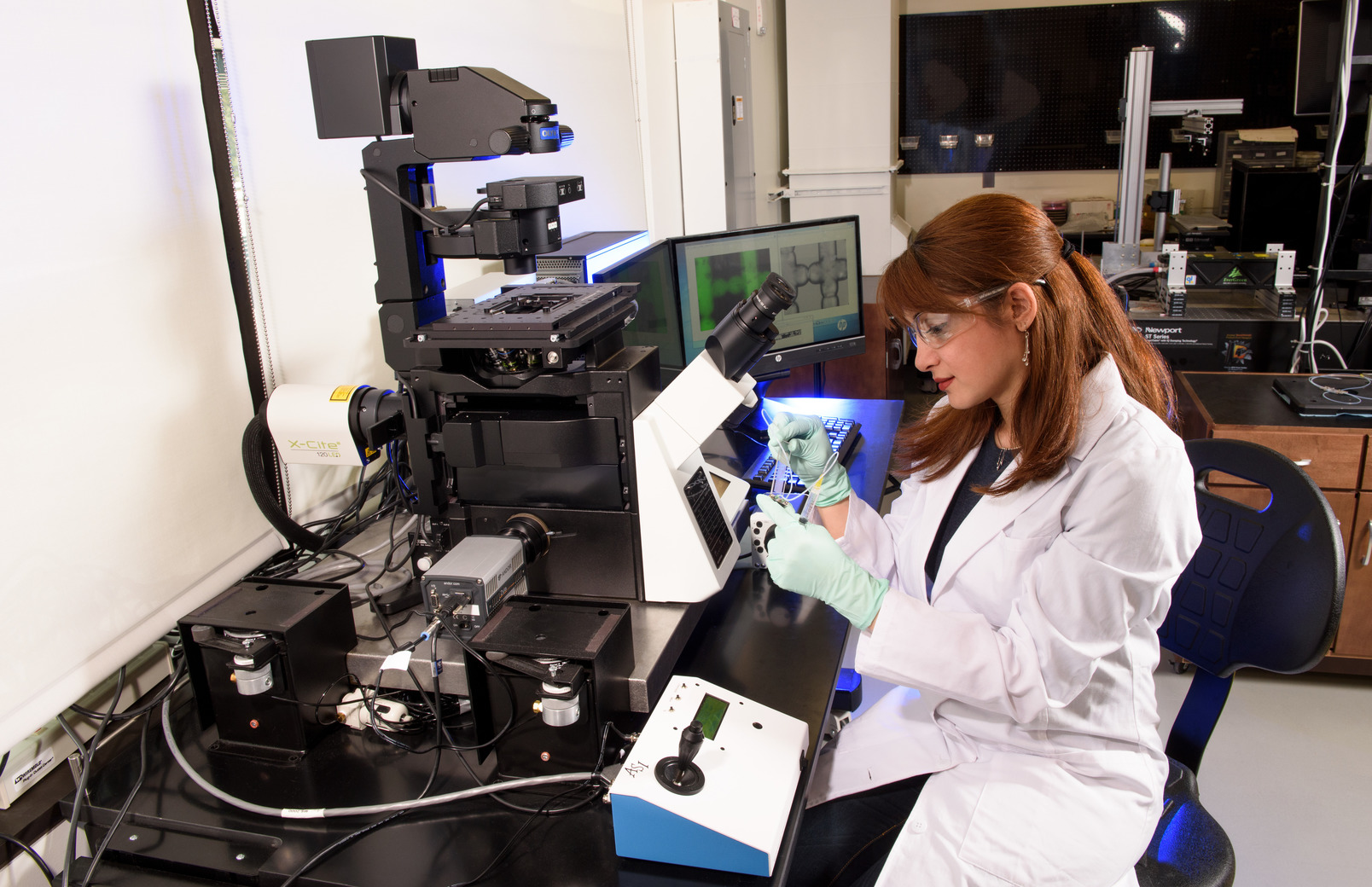 A researcher in the lab