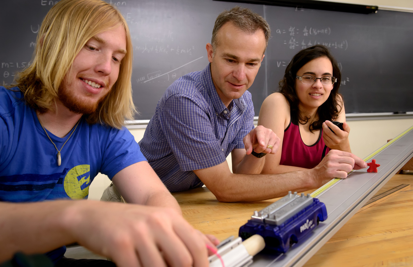 Students and professor in class