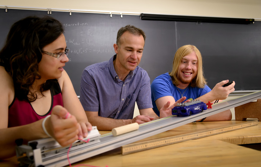 Students in lab with teacher