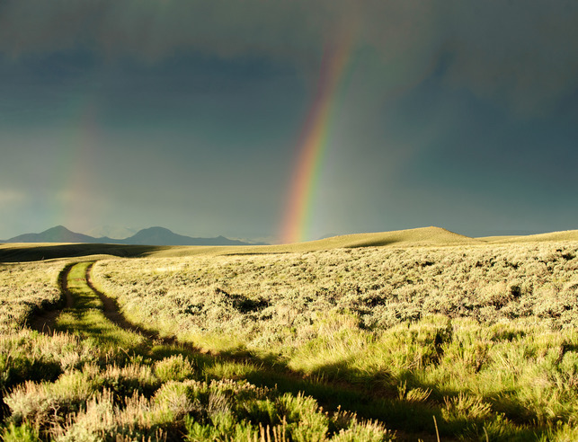 Landscape with a rainbow