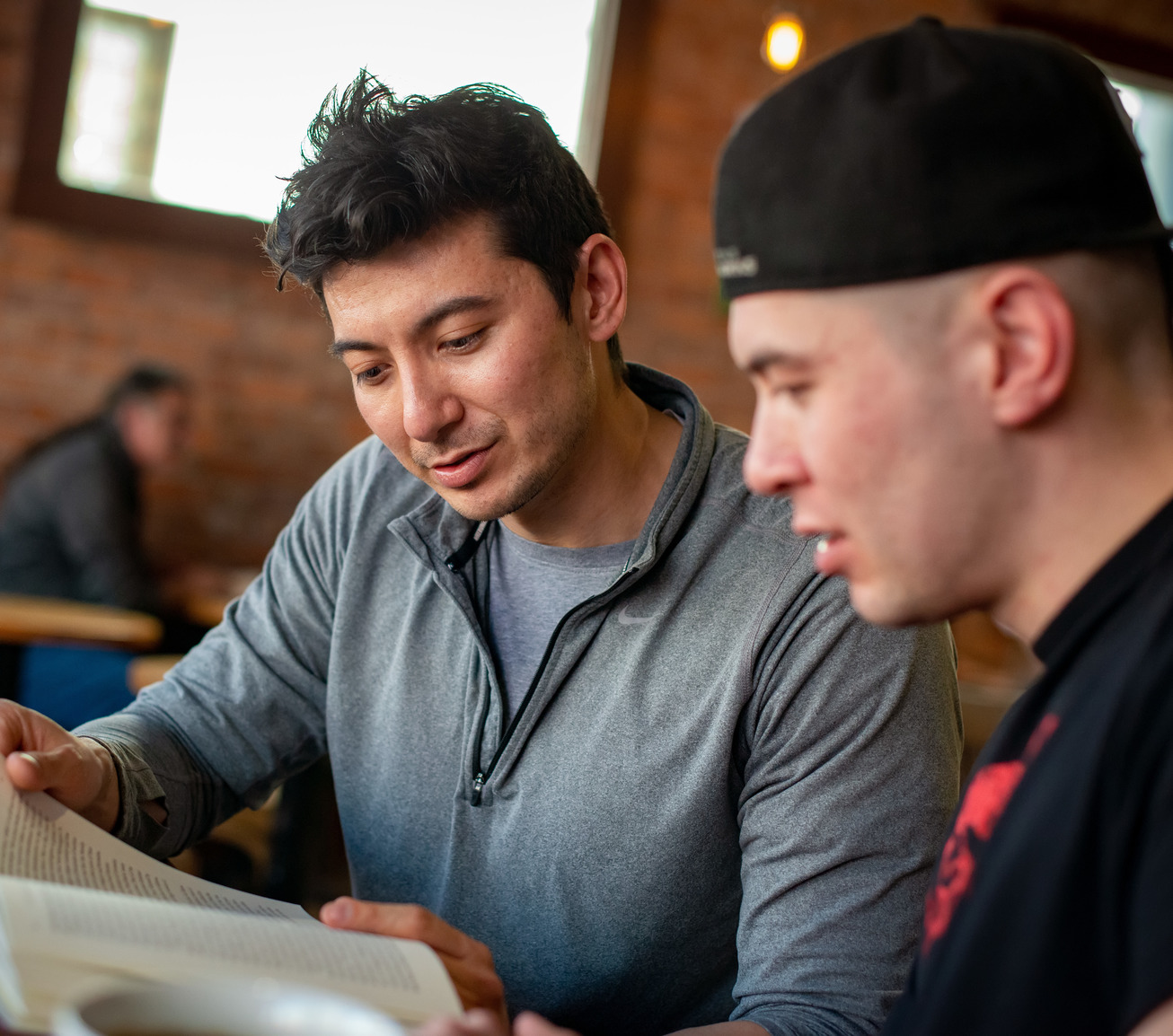 Students studying together