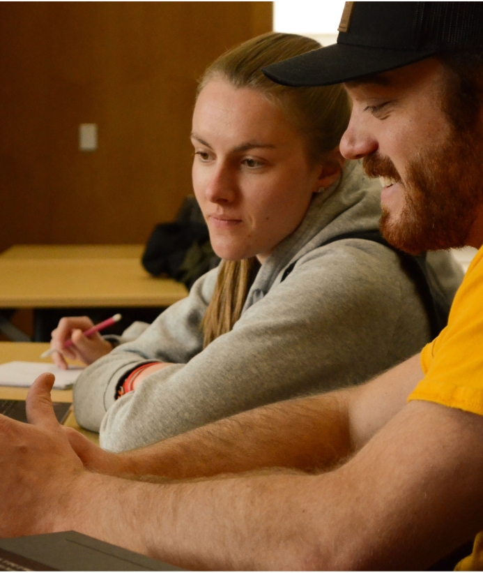 Two students in class