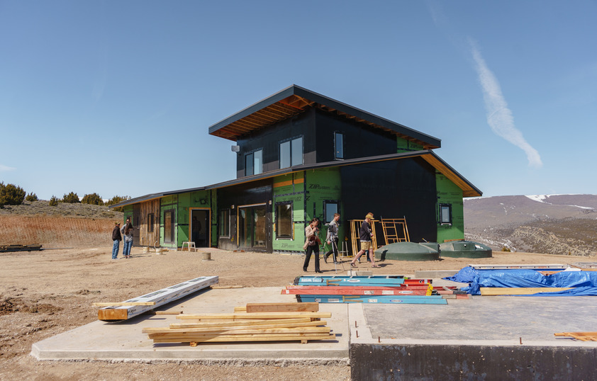 A house under construction