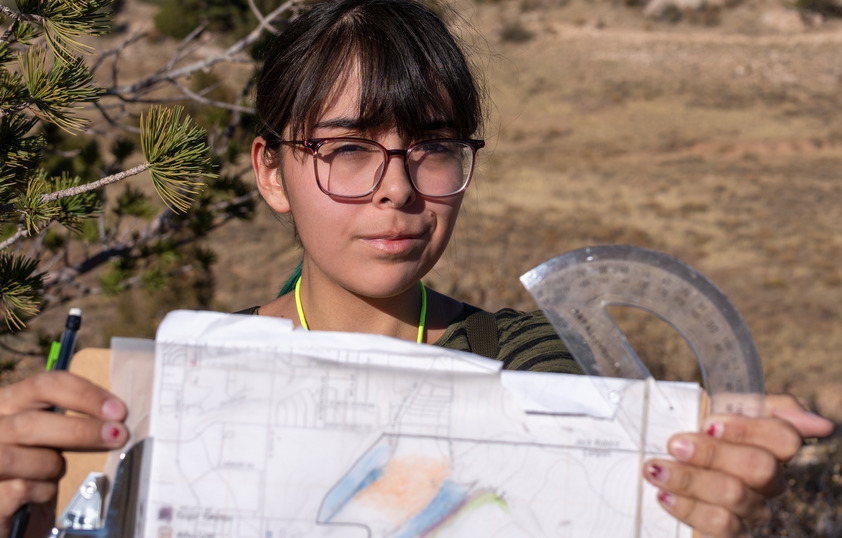 Student out in the field