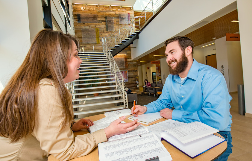 Students working together at a table