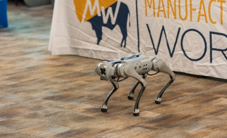 A robot at a supply chain fair