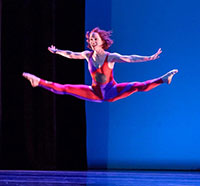 dancer performing a jump split 