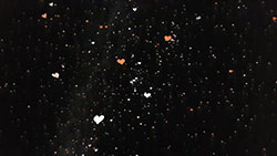 color photo of stars with hearts-shaped stars in the picture