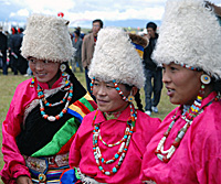 three Tibetan women