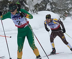women in a Nordic ski race