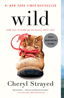 book cover with a hiking boot on it