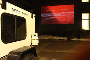 trailer projecting image