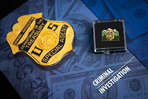 IRS special investigator badge and pin