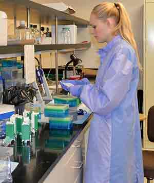 woman working in a lab