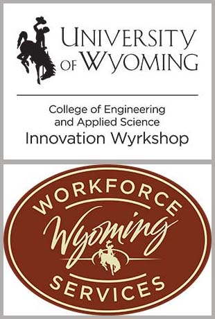 logos for UW Wyrkshop and Wyoming Workforce