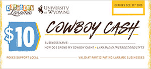 certificate for Cowboy Cash