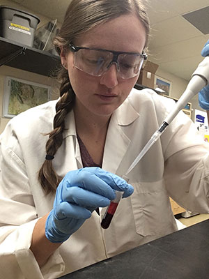 woman working in a lab