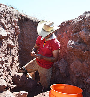 man in excavation pit
