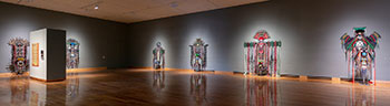 wide view of an art gallery