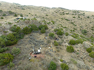 overhead view of site