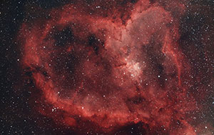 heart-shaped red nebula