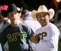Two men standing together