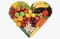 Heart shape filled with food