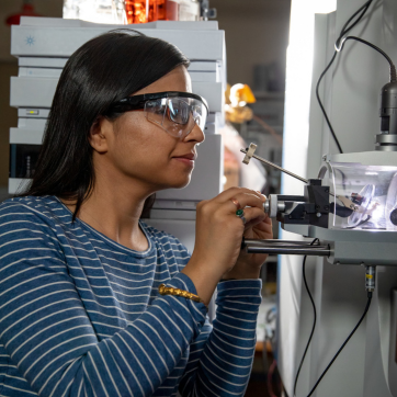 woman working in a lab