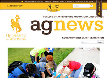 AgNews website homepage