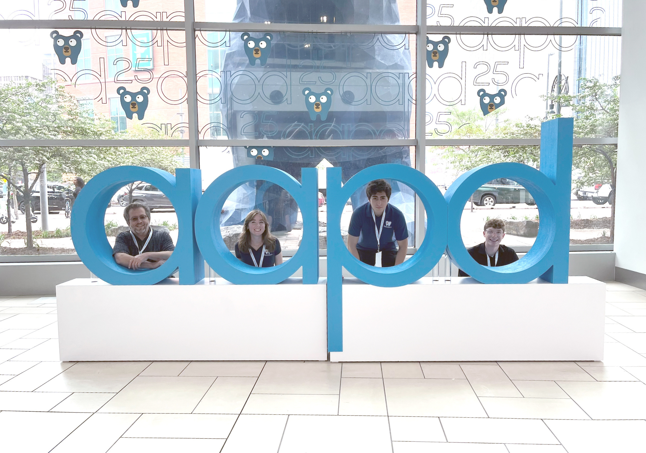 Students at dental conference