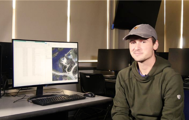 Graduate student Jackson Alford 