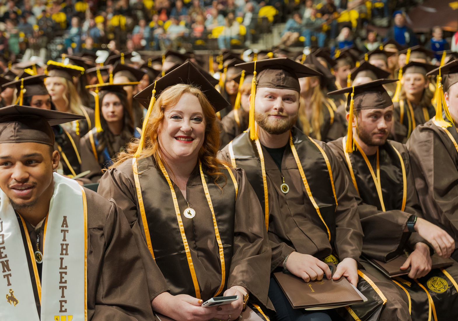 students in thier commecement regalia