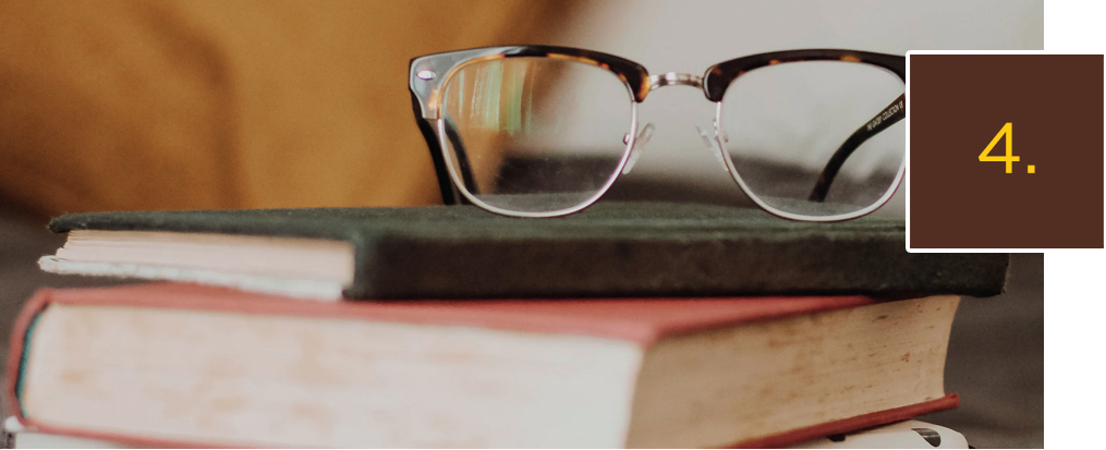 Step 4: Glasses and books
