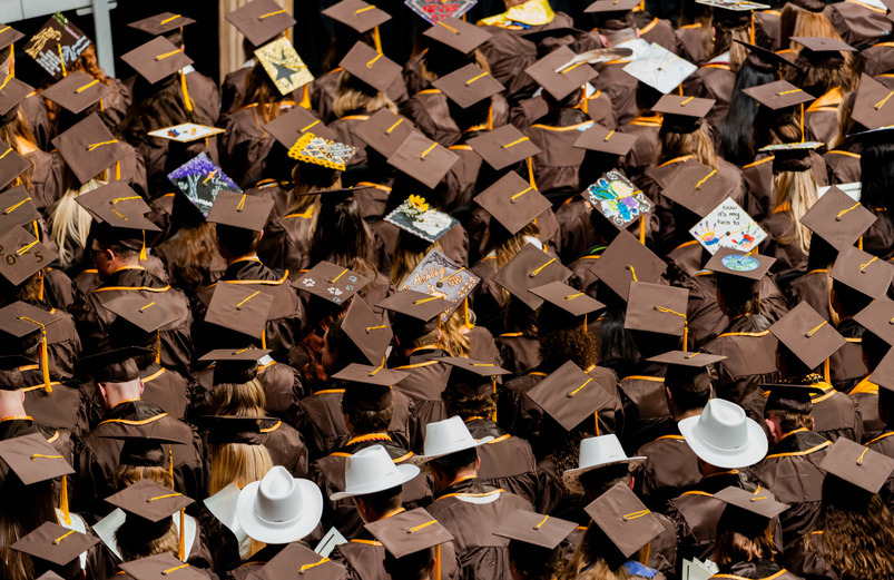 UW Casper students at graduation