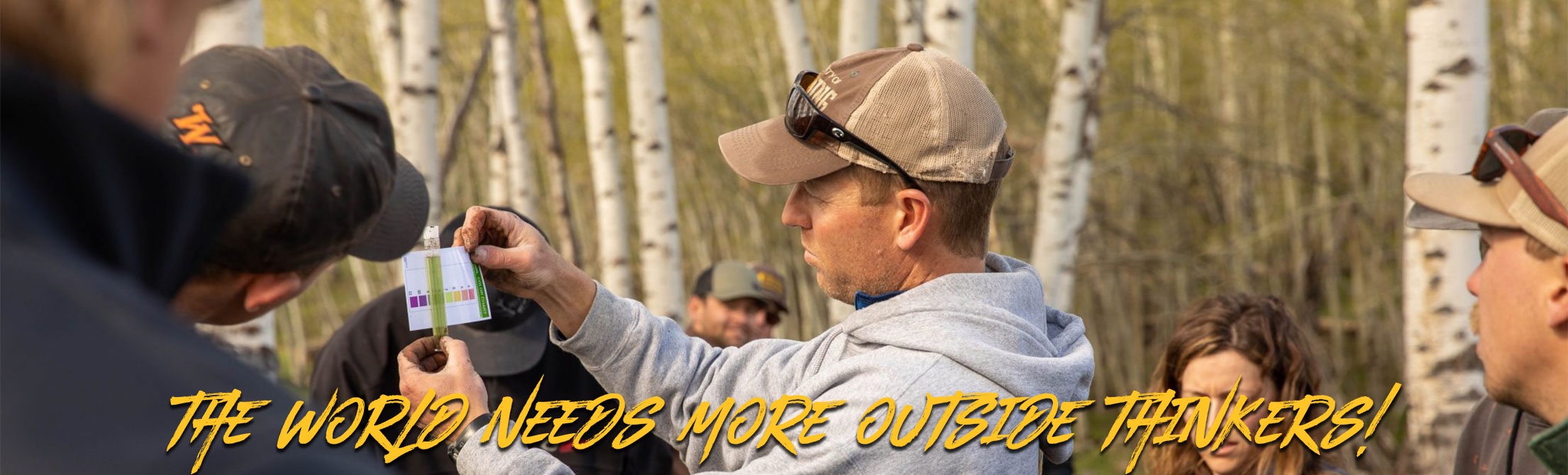 Brian Sebade teaching outside