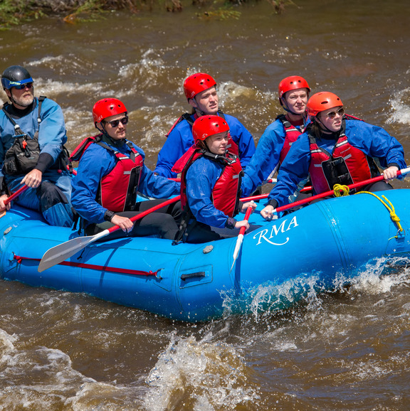 Group rafting. 