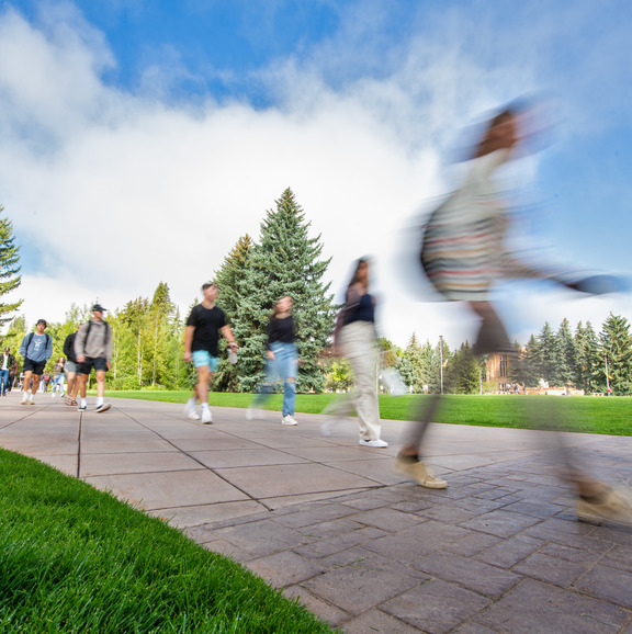 People walking.