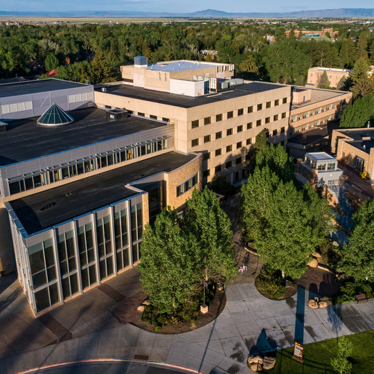 Exterior of Coe Library. 