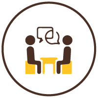 One-on-one instruction icon