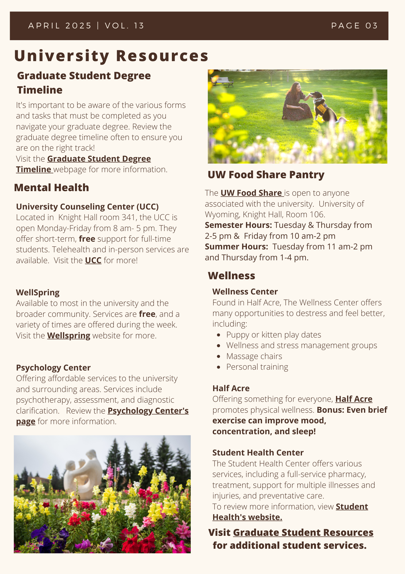 Spring 2025 Newsletter, screen reader friendly can be found under link Spring 2025 Newsletter PDF. 