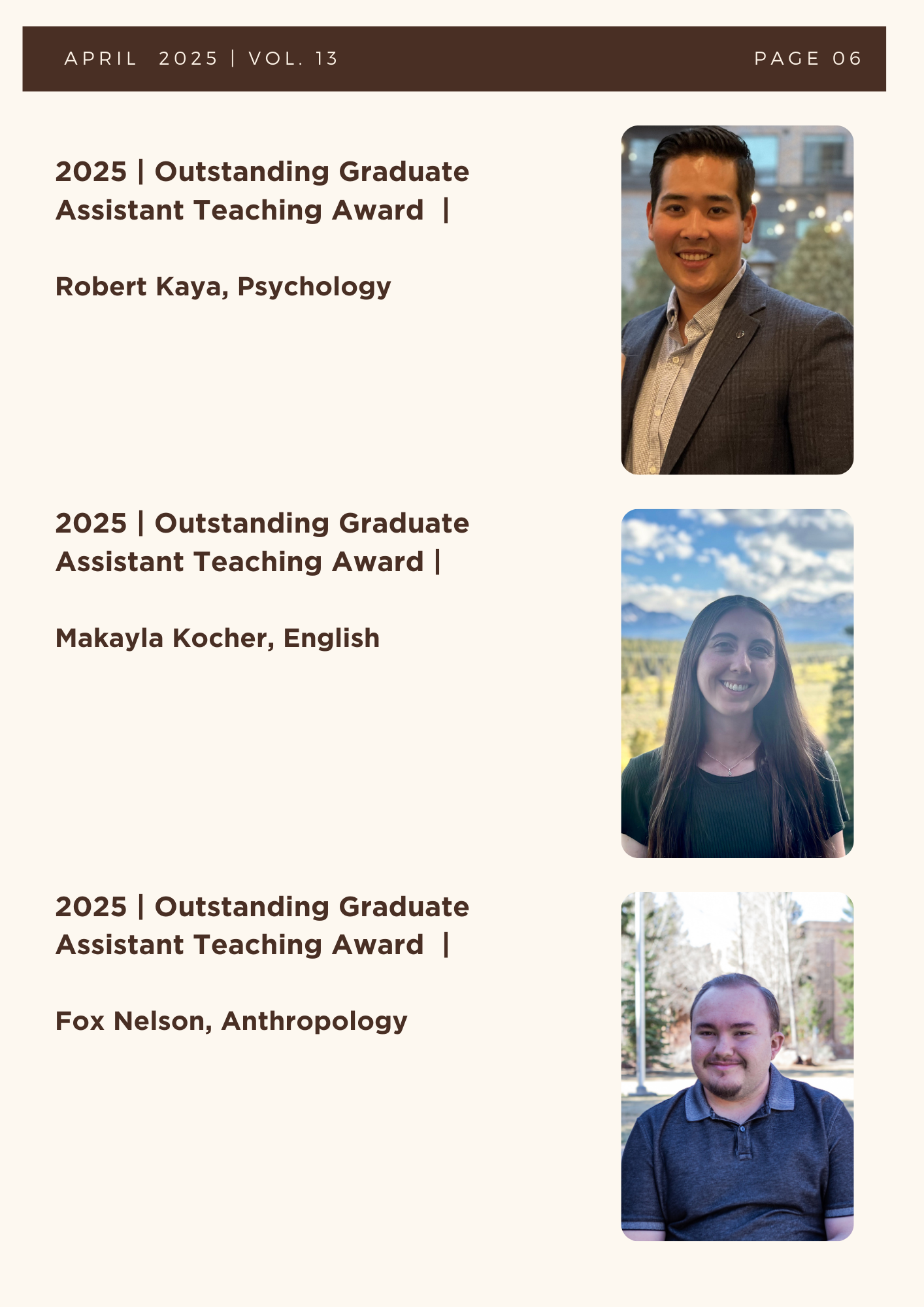 Spring 2025 Newsletter, screen reader friendly can be found under link Spring 2025 Newsletter PDF. 