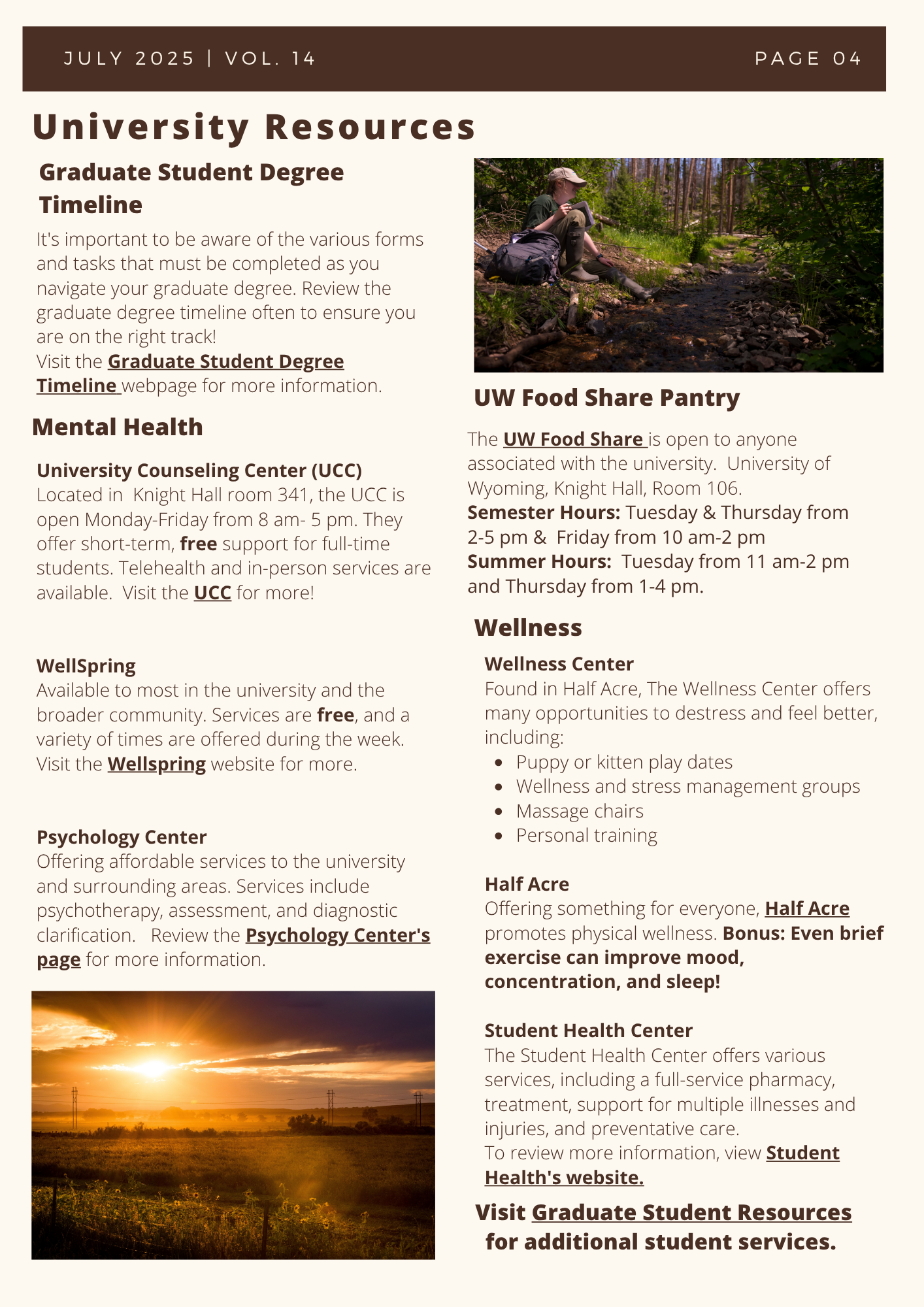 Summer 2025 Newsletter, screen reader friendly version can be found under link Summer 2025 Newsletter PDF.