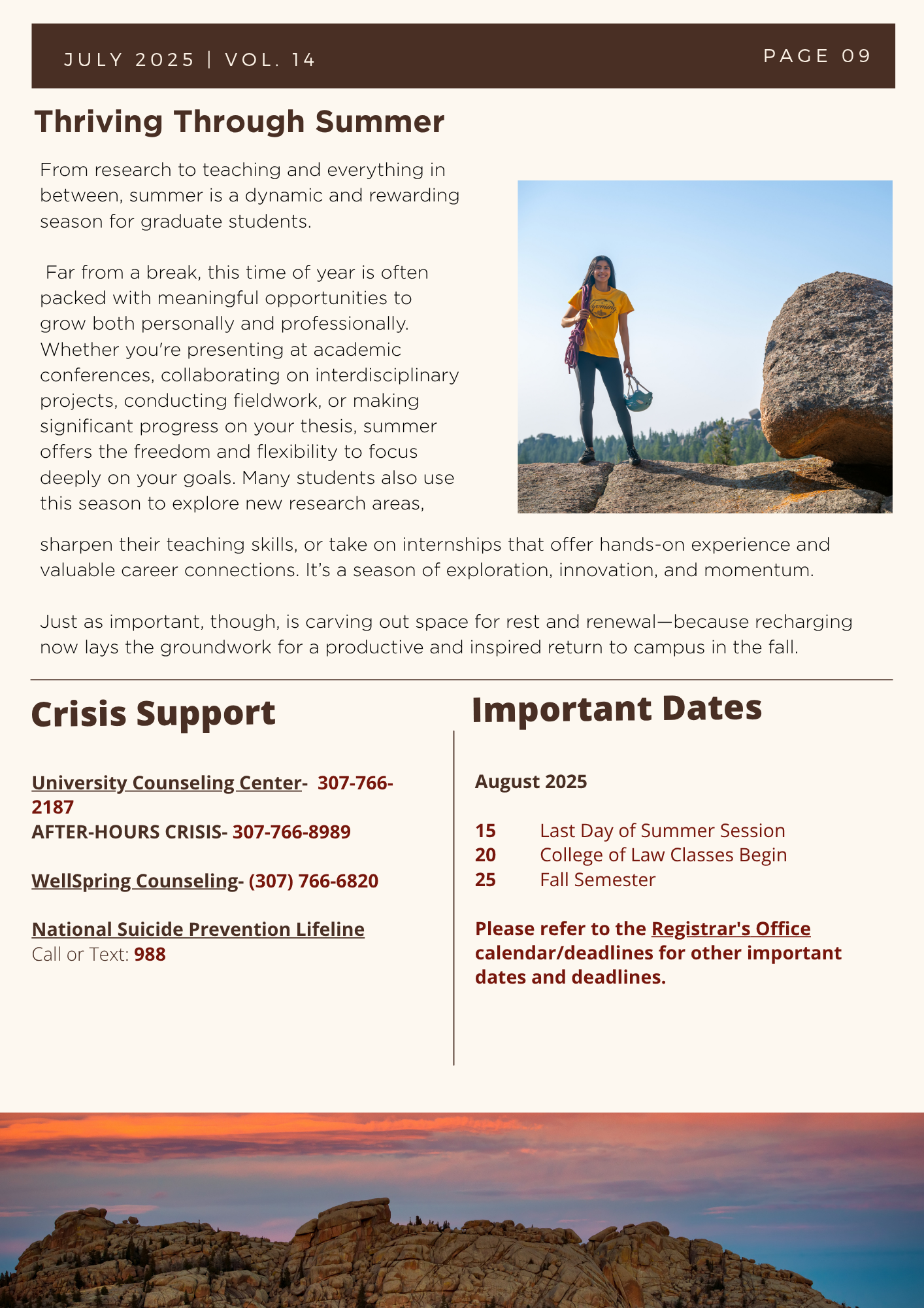 Summer 2025 Newsletter, screen reader friendly version can be found under link Summer 2025 Newsletter PDF.