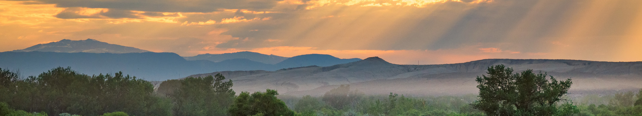 Mountains at sunset