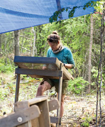 professor at a historical dig site