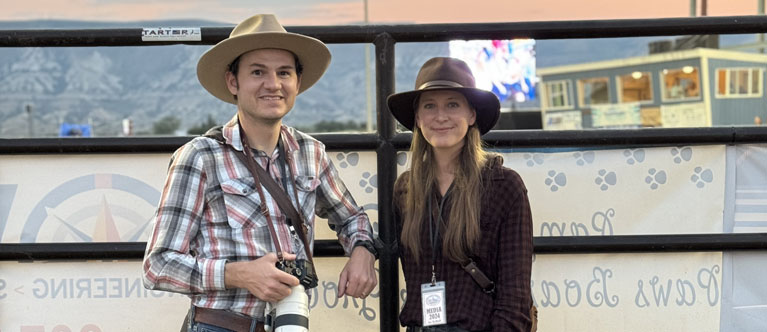 two people at a rodeo