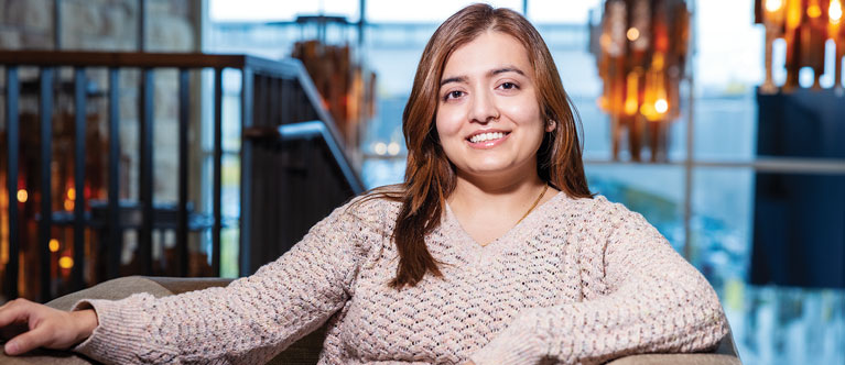woman sitting in a coffee shot