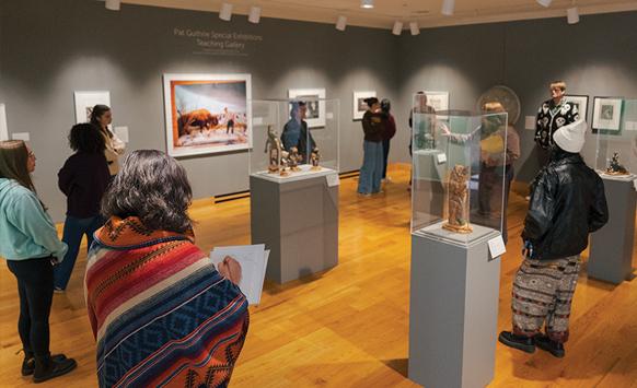Class and their professor at the UW Art Museum