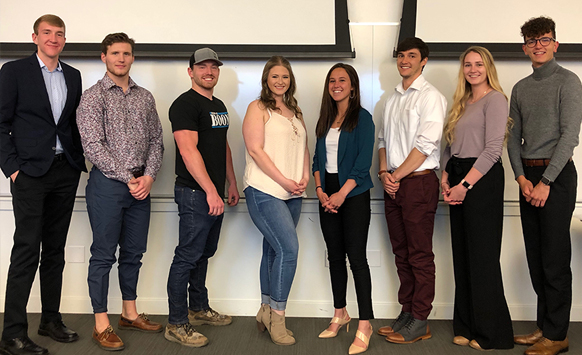 group of students during the SparkTank competition