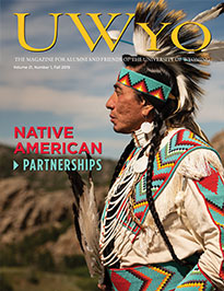 magazine cover for issue 21-1, man in Native American regalia